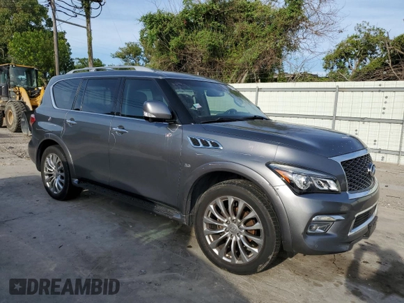 2015 Infiniti QX80 with VIN JN8AZ2NF9F9570154, listed as a Copart auction lot 60705624 with 140,183 mi miles and Clean Title. Bid and sale history available at carsss.com. Image 4.