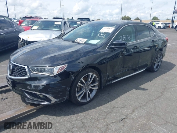 2019 Acura TLX w/Advance Pkg with VIN 19UUB3F85KA005610, listed as a IAAI auction lot 41700878 with 66,254 mi miles. Bid and sale history available at carsss.com. Image 2.