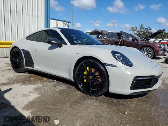 2022 Porsche 911 Carrera with VIN WP0AA2A90NS205663, listed as a Copart auction lot 74755864 with 16,208 mi miles and Non Repairable. Bid and sale history available at carsss.com. Image 4.