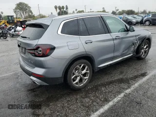 2023 BMW X3 sDrive30i with VIN 5UX43DP08P9S82575, listed as a Copart auction lot 47843655 with 4,696 mi miles and Salvage Title. Bid and sale history available at DreamBid. Image 3.