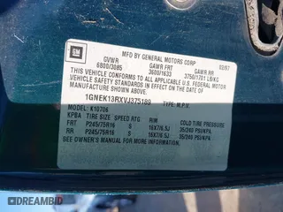 1997 Chevrolet Tahoe with VIN 1GNEK13RXVJ375189, listed as a IAAI auction lot 41959601 with 153,589 mi miles. Bid and sale history available at carsss.com. Image 9.