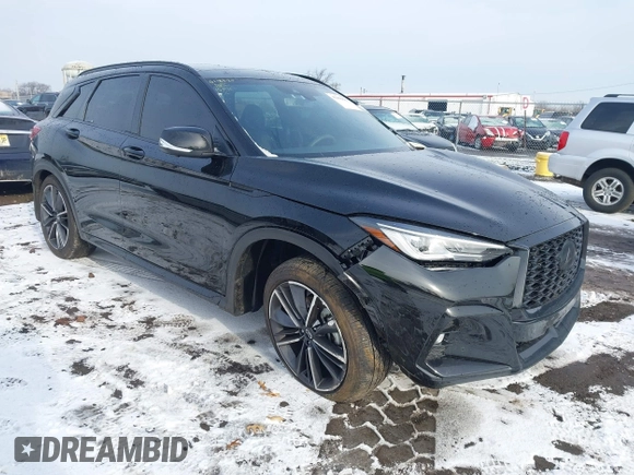 2024 Infiniti QX50 Sport with VIN 3PCAJ5FB7RF101400, listed as a IAAI auction lot 41488885 with 8,306 mi miles and . Bid and sale history available at DreamBid. Image 1.