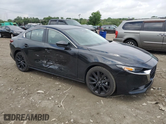 2024 Mazda 3 S Select Sport with VIN 3MZBPABM6RM403613, listed as a Copart auction lot 57187045 with 19,546 mi miles and Salvage title. Bid and sale history available at DreamBid. Image 4.