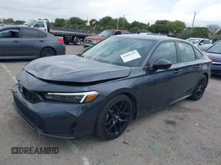 2025 Honda Civic Sport with VIN 2HGFE2F56SH546313, listed as a IAAI auction lot 41889296 with 4,768 mi miles and . Bid and sale history available at DreamBid. Image 2.
