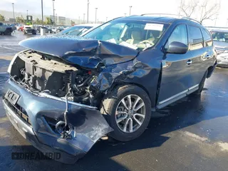 2014 Nissan Pathfinder SL with VIN 5N1AR2MN6EC722361, listed as a IAAI auction lot 41706091 with 44,349 mi miles and . Bid and sale history available at DreamBid. Image 2.