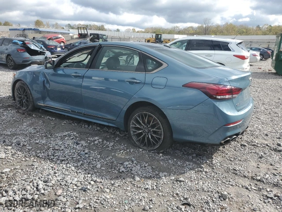 2018 Genesis G80 3.3T Sport with VIN KMHGN4JB8JU231676, listed as a Copart auction lot 81752394 with 63,503 mi miles and Salvage Title. Bid and sale history available at carsss.com. Image 2.