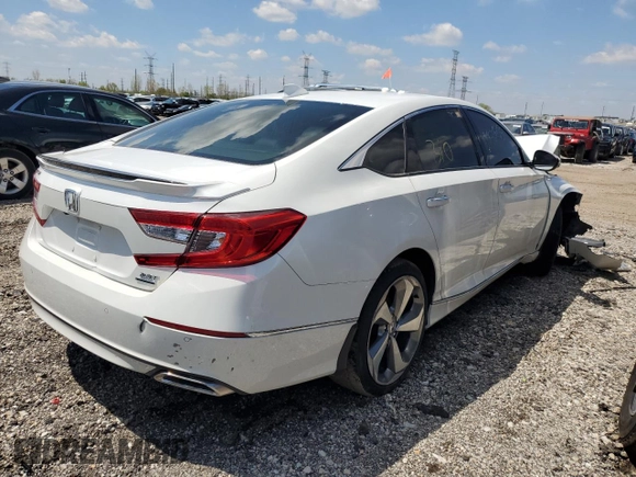 2020 Honda Accord Touring z VIN 1HGCV2F97LA018169, wystawiony jako Copart lot #55828685 z przebiegiem Nie podano mil oraz Szkoda całkowita • Salvage title. Historia ofert i sprzedaży dostępna na DreamBid. Obrazek 3.