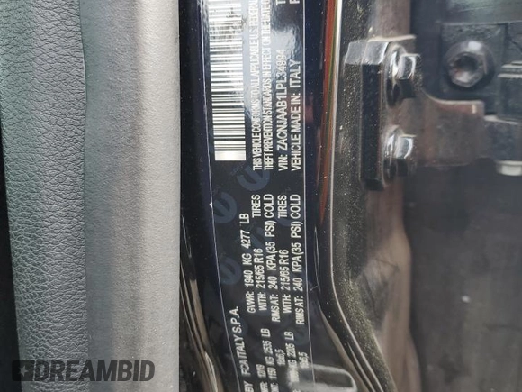 2020 Jeep Renegade Sport with VIN ZACNJAAB1LPL34994, listed as a Copart auction lot 55270595 with 63,343 mi miles and Clean title. Bid and sale history available at DreamBid. Image 13.