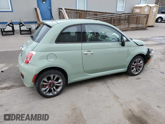 2014 FIAT 500 Sport with VIN 3C3CFFBR8ET207938, listed as a Copart auction lot 52974425 with 52,587 mi miles and Salvage Title. Bid and sale history available at carsss.com. Image 3.