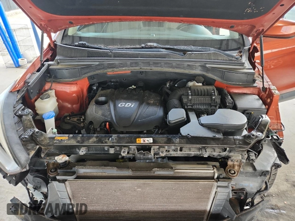 2014 Hyundai Santa Fe with VIN 5XYZT3LB4EG145430, listed as a Copart auction lot 58554075 with 38,690 mi miles and Salvage title. Bid and sale history available at DreamBid. Image 12.