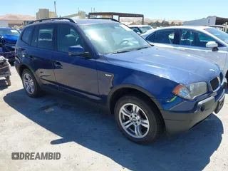 2005 BMW X3 3.0i z VIN WBXPA93425WD01748, wystawiony jako IAAI lot #42546025 z przebiegiem 154 275 mil mil oraz . Historia ofert i sprzedaży dostępna na DreamBid. Obrazek 1.