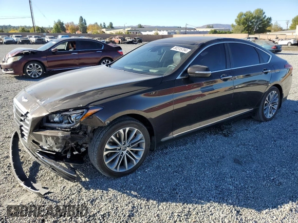 2017 Genesis G80 3.8L with VIN KMHGN4JEXHU168827, listed as a Copart auction lot 80315794 with 46,607 mi miles and Salvage Title. Bid and sale history available at DreamBid. Image 1.