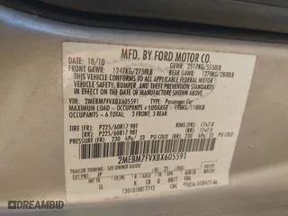 2011 Mercury Grand Marquis LS with VIN 2MEBM7FVXBX605591, listed as a IAAI auction lot 41714845 with 200,623 mi miles. Bid and sale history available at carsss.com. Image 9.