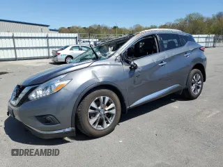 2016 Nissan Murano SL with VIN 5N1AZ2MH1GN166588, listed as a Copart auction lot 55032665 with 92,980 mi miles and Salvage title. Bid and sale history available at DreamBid. Image 1.