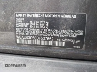 2013 BMW 3 Series 328i xDrive z VIN WBA3B3C58DF537652, wystawiony jako IAAI lot #42152597 z przebiegiem 132 091 mil mil oraz . Historia ofert i sprzedaży dostępna na DreamBid. Obrazek 9.