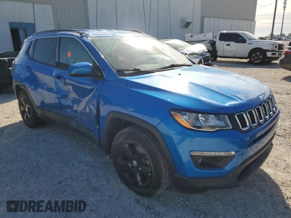 2019 Jeep Compass Altitude with VIN 3C4NJCBB0KT820023, listed as a Copart auction lot 87599455 with 53,231 mi miles and Non Repairable. Bid and sale history available at carsss.com. Image 4.