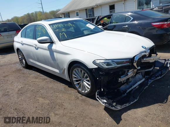 2021 BMW 5 Series 530i z VIN WBA53BH01MWW96851, wystawiony jako IAAI lot #41997994 z przebiegiem 85 608 mil mil oraz . Historia ofert i sprzedaży dostępna na DreamBid. Obrazek 1.