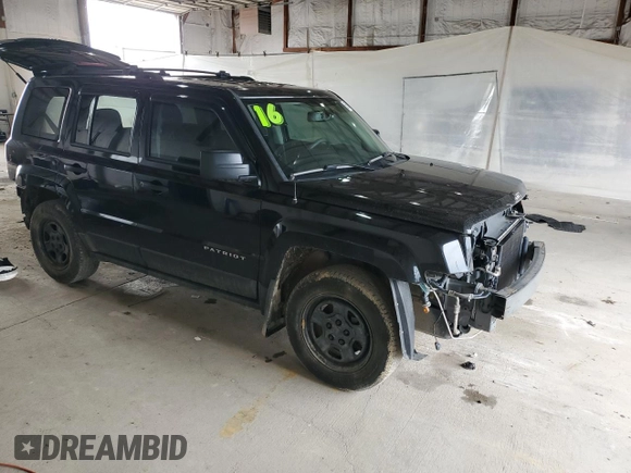 2016 Jeep Patriot Sport with VIN 1C4NJRBB2GD786697, listed as a Copart auction lot 56091025 with 106,762 mi miles and Salvage title. Bid and sale history available at DreamBid. Image 4.
