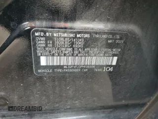 2023 Mitsubishi Mirage SE z VIN ML32FVFJ3PHF06556, wystawiony jako Copart lot #85017264 z przebiegiem 34 585 mil mil oraz Szkoda całkowita • Salvage title. Historia ofert i sprzedaży dostępna na DreamBid. Obrazek 12.