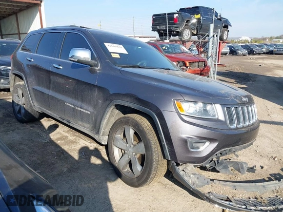 2014 Jeep Grand Cherokee Limited with VIN 1C4RJEBGXEC499052, listed as a IAAI auction lot 41665838 with 160,473 mi miles. Bid and sale history available at carsss.com. Image 1.