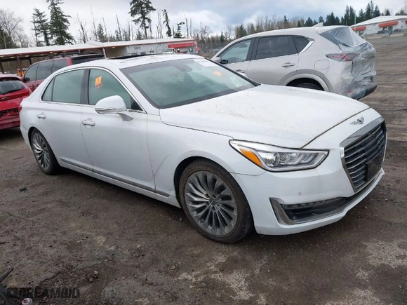 2017 Genesis G90 5.0L Ultimate with VIN KMHG54JH2HU033433, listed as a IAAI auction lot 41786156 with 55,652 mi miles. Bid and sale history available at carsss.com. Image 1.