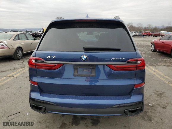 2020 BMW X7 xDrive40i with VIN 5UXCW2C0XL9C57123, listed as a Copart auction lot 80430104 with 0 mi miles and Salvage Title. Bid and sale history available at carsss.com. Image 6.