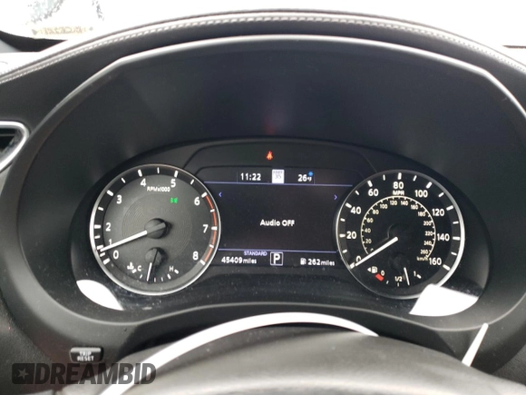 2022 Infiniti QX55 Sensory with VIN 3PCAJ5L38NF101543, listed as a Copart auction lot 86468694 with 45,409 mi miles and Salvage title. Bid and sale history available at DreamBid. Image 9.