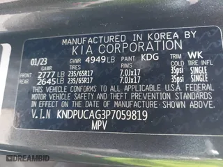 2023 Kia Sportage Hybrid LX with VIN KNDPUCAG3P7059819, listed as a IAAI auction lot 41893647 with 24,786 mi miles. Bid and sale history available at carsss.com. Image 9.