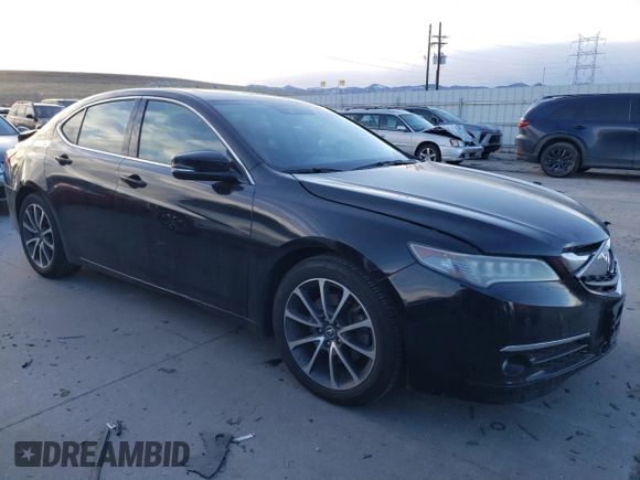2015 Acura TLX Advance with VIN 19UUB3F70FA006953, listed as a Copart auction lot 85293364 with 92,015 mi miles and Salvage title. Bid and sale history available at DreamBid. Image 4.
