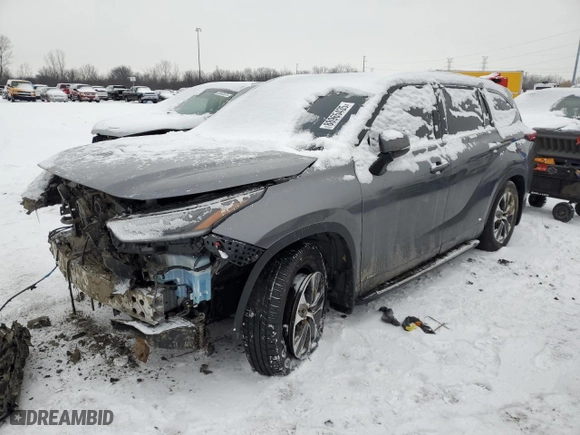 2023 Toyota Highlander Hybrid XLE with VIN 5TDKBRCH6PS583609, listed as a Copart auction lot 88965435 with 143,550 mi miles and Non Repairable. Bid and sale history available at carsss.com. Image 1.