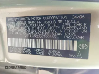 2007 Toyota Yaris с VIN JTDBT923571026531, выставлен на аукционе IAAI как лот 42412893 с пробегом 268 436 миль миль и . История ставок и продаж доступна на DreamBid. Изображение 9.