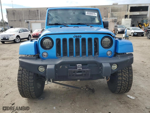 2016 Jeep Wrangler Unlimited Sahara with VIN 1C4BJWEG9GL235505, listed as a Copart auction lot 46506975 with 93,959 mi miles and Salvage Title. Bid and sale history available at carsss.com. Image 5.