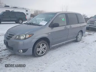 2004 Mazda MPV LX z VIN JM3LW28A240518838, wystawiony jako IAAI lot #41267846 z przebiegiem 309 475 mil mil oraz . Historia ofert i sprzedaży dostępna na DreamBid. Obrazek 2.