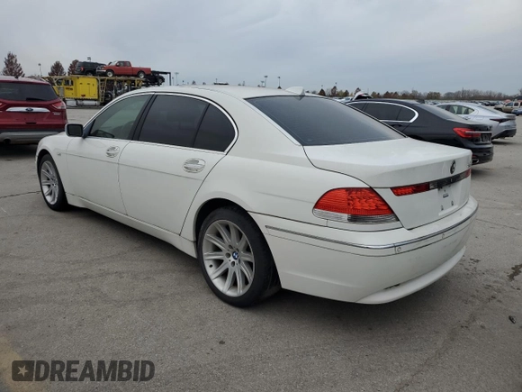 2005 BMW 7 Series 745Li z VIN WBAGN63545DS58481, wystawiony jako Copart lot #78895514 z przebiegiem Nie podano mil oraz Czysty tytuł • Clean title. Historia ofert i sprzedaży dostępna na DreamBid. Obrazek 2.