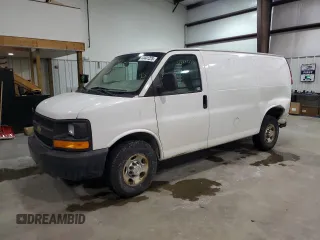 2013 Chevrolet Express Cargo Van with VIN 1GCWGFCA5D1147427, listed as a Copart auction lot 44441225 with 186,272 mi miles and Clean Title. Bid and sale history available at carsss.com. Image 1.