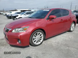 2011 Lexus CT 200h with VIN JTHKD5BH0B2029212, listed as a Copart auction lot 53982505 with 119,840 mi miles and Salvage title. Bid and sale history available at DreamBid. Image 1.