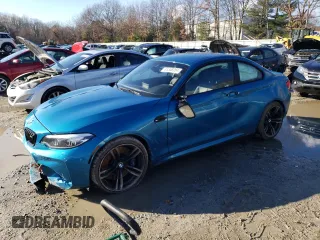 2018 BMW M2 with VIN WBS1J5C59JVD37658, listed as a Copart auction lot 85348284 with 40,496 mi miles and Salvage Title. Bid and sale history available at carsss.com. Image 1.
