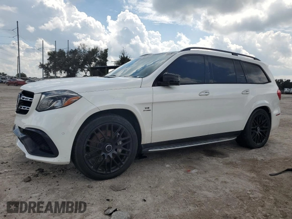 2017 Mercedes-Benz GLS with VIN 4JGDF7FE9HA871556, listed as a Copart auction lot 74017774 with 0 mi miles and Salvage Title. Bid and sale history available at carsss.com. Image 1.