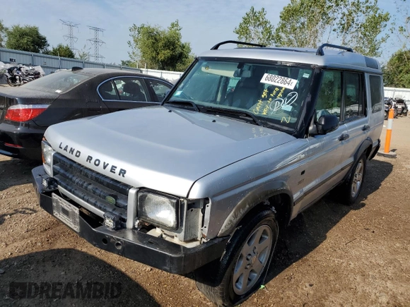 2002 Land Rover Discovery with VIN SALTW12492A769345, listed as a Copart auction lot 68022864 with Not Provided miles and Salvage Title. Bid and sale history available at DreamBid. Image 1.