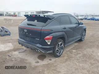 2024 Hyundai Kona N Line with VIN KM8HACA31RU055035, listed as a IAAI auction lot 41593771 with 7,730 mi miles and . Bid and sale history available at carsss.com. Image 4.