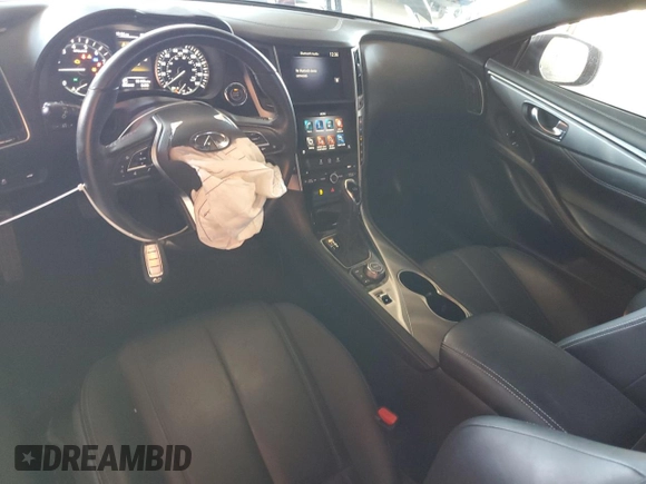 2020 Infiniti Q60 Luxe with VIN JN1EV7EK3LM340253, listed as a Copart auction lot 54211774 with 55,155 mi miles and Salvage Title. Bid and sale history available at carsss.com. Image 8.
