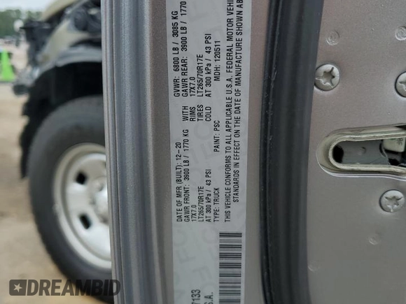 2021 Ram 1500 Tradesman with VIN 1C6RR7FT9MS507133, listed as a Copart auction lot 71170844 with 60,773 mi miles and Salvage title. Bid and sale history available at DreamBid. Image 15.
