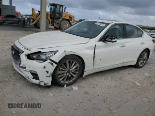 2023 Infiniti Q50 Luxe with VIN JN1EV7BP7PM512581, listed as a Copart auction lot 47835075 with 22,864 mi miles and Salvage Title. Bid and sale history available at DreamBid. Image 1.