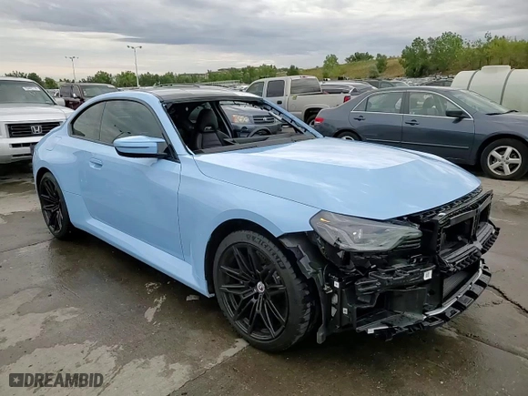 2023 BMW M2 with VIN 3MF13DM05P8D20294, listed as a Copart auction lot 70229344 with 6,324 mi miles and Salvage Title. Bid and sale history available at carsss.com. Image 14.