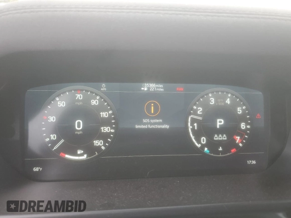 2022 Land Rover Defender SE with VIN SALEP7RU0N2106968, listed as a Copart auction lot 71045954 with 35,366 mi miles and Salvage title. Bid and sale history available at DreamBid. Image 9.