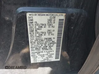 2008 Nissan Xterra S with VIN 5N1AN08W58C533465, listed as a IAAI auction lot 41902030 with 245,929 mi miles and . Bid and sale history available at DreamBid. Image 9.