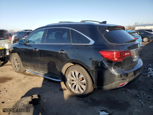 2015 Acura MDX Tech Pkg with VIN 5FRYD4H44FB022632, listed as a Copart auction lot 46687715 with NaN miles and Salvage Title. Bid and sale history available at carsss.com. Image 2.