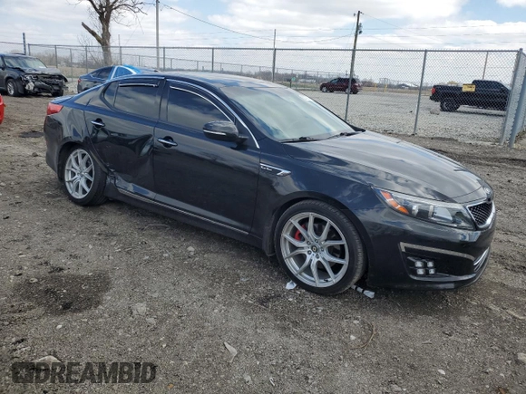 2015 Kia Optima SX Turbo with VIN 5XXGR4A61FG381136, listed as a Copart auction lot 52709315 with 48,751 mi miles and Salvage Title. Bid and sale history available at carsss.com. Image 4.
