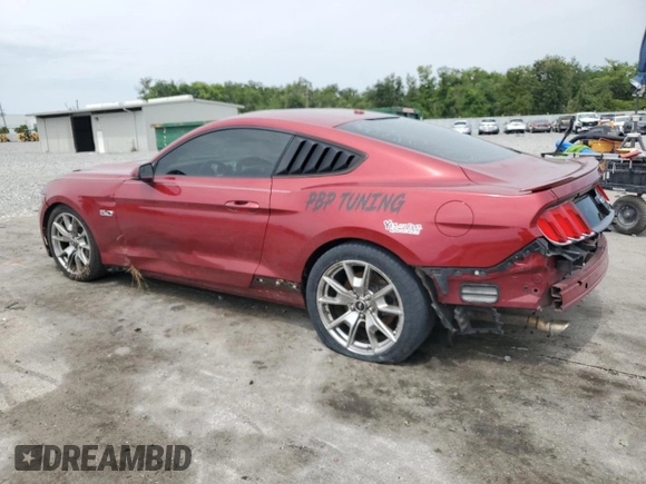 2015 Ford Mustang GT with VIN 1FA6P8CF1F5390757, listed as a Copart auction lot 58717765 with 118,908 mi miles and Salvage title. Bid and sale history available at DreamBid. Image 2.