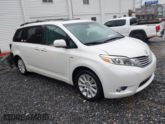 2016 Toyota Sienna Ltd with VIN 5TDDK3DC3GS142030, listed as a IAAI auction lot 41978620 with 155,563 mi miles. Bid and sale history available at carsss.com. Image 1.
